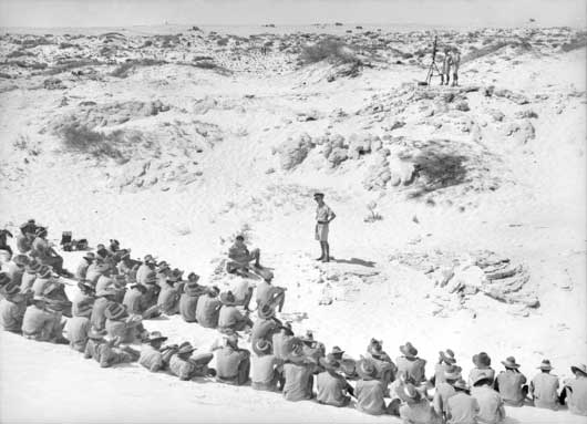 A group of soldiers in the Western Desert, shortly after the great Battle of El Alamein (AWM 013352).